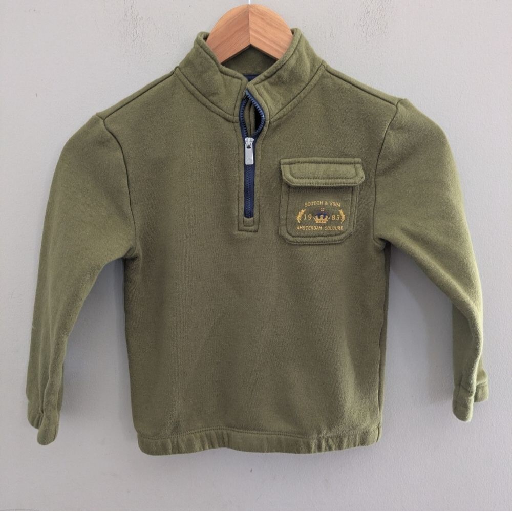 Scotch & Soda Boys Green Pullover Sweater Size 5